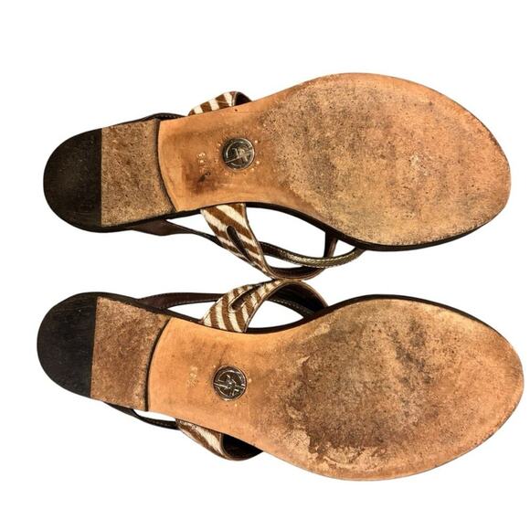 GIORGIO ARMANI Calf Hair tassel Sandals/Flats, Size 38.5 (US size 7.5) - Picture 7 of 8